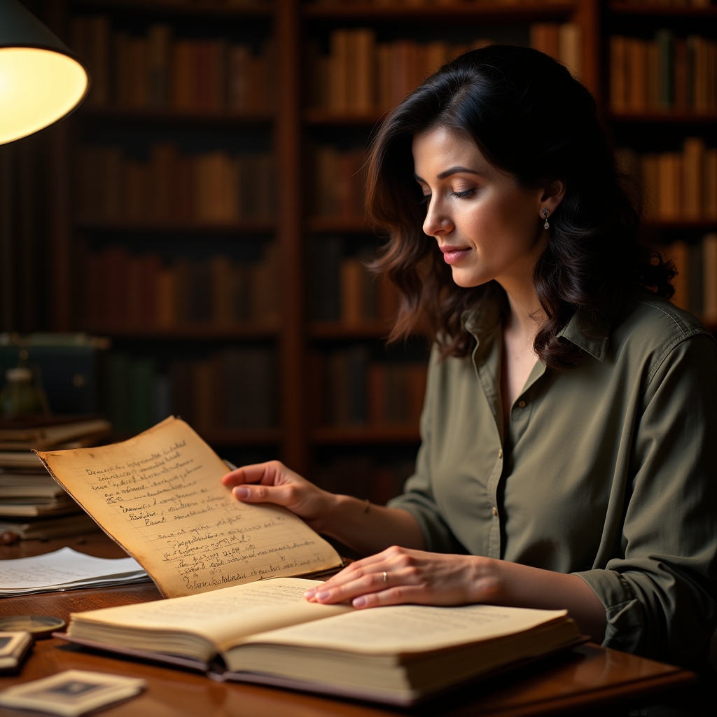 Badanie historycznych dokumentów w lokalnym archiwum