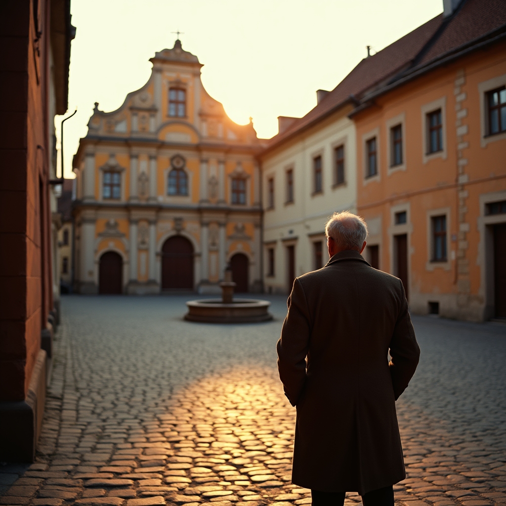 Historyczny rynek małej polskiej miejscowości